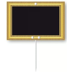 ÉTIQUETTE 100x70 mm Ornement neutre, sans roulettes, pique inox (lot 