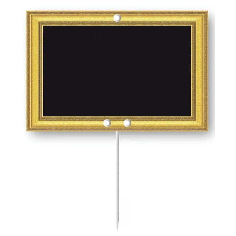 ÉTIQUETTE 150x100 mm Ornement neutre, sans roulettes, pique inox (lot