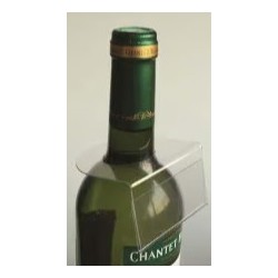 COL DE BOUTEILLE 70x110 mm plié, PVC cristal, glissière porte-étiquet