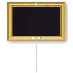 ÉTIQUETTE 120x80 mm Ornement neutre, sans roulettes, pique inox (lot 