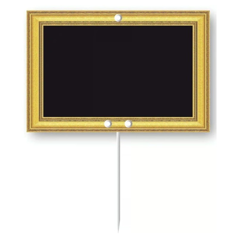 ÉTIQUETTE 120x80 mm Ornement neutre, sans roulettes, pique inox (lot 