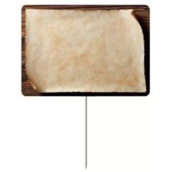 ÉTIQUETTE 70x50 mm Aliénor neutre, sans roulettes, pique inox (lot de