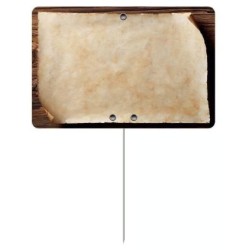 ÉTIQUETTE 105x70 mm Aliénor neutre, sans roulettes, pique inox (lot d