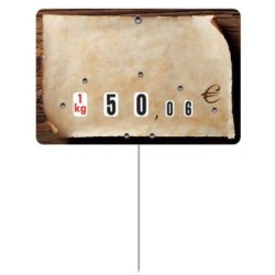 ÉTIQUETTE 105x70 mm Aliénor neutre, à roulettes, pique inox (lot de 1