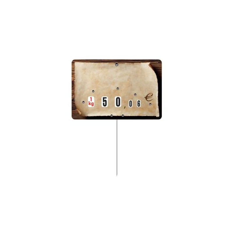 ÉTIQUETTE 105x70 mm Aliénor neutre, à roulettes, pique inox (lot de 1