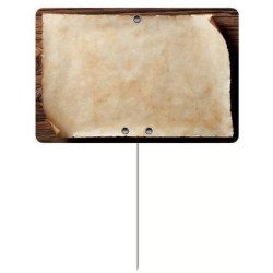 ÉTIQUETTE 120x80 mm Aliénor neutre, sans roulettes, pique inox (lot d