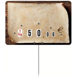 ÉTIQUETTE 150x100 mm Aliénor neutre, à roulettes, pique inox (lot de 