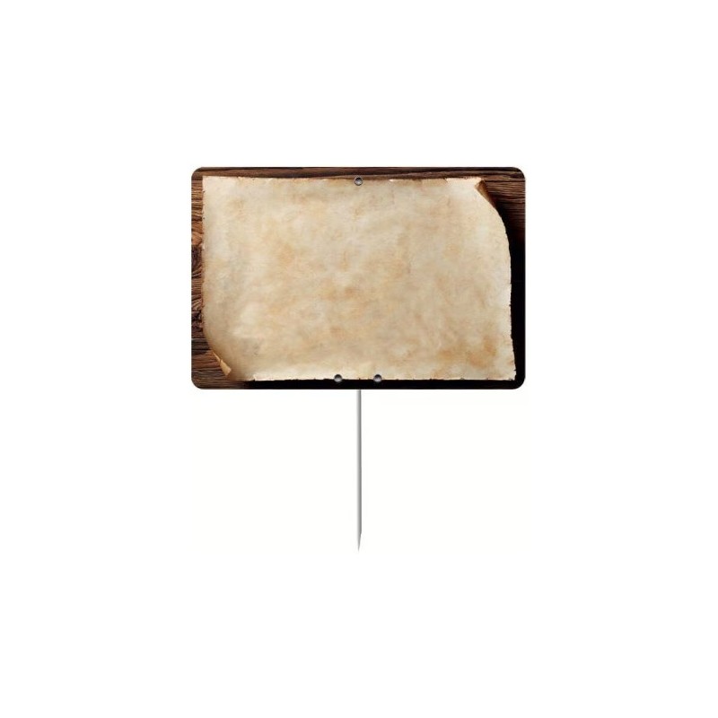 ÉTIQUETTE 150x100 mm Aliénor neutre, sans roulettes, pique inox (lot 