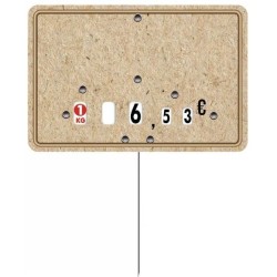 ÉTIQUETTE 105x70 mm Deluxe, neutre, à roulettes, pique inox (lot de 1