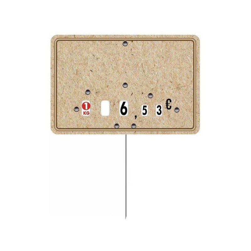 ÉTIQUETTE 105x70 mm Deluxe, neutre, à roulettes, pique inox (lot de 1