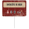 ÉTIQUETTE 120x80 mm Deluxe Rubis, à texte, à roulettes, pique inox