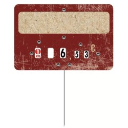 ÉTIQUETTE 120x80 mm Deluxe Rubis, neutre, à roulettes, pique inox (lo