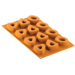 PLAQUE SILICONE 300X175 - 12 os à moelle ronds - 25ml