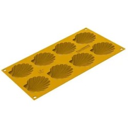 PLAQUE SILICONE 300X175 - 8 coquilles 72x65x8.5 mm - 15ml