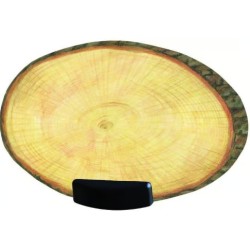 ÉTIQUETTE 95x60 mm Rondin, sans roulettes + 10 supports noirs (lot de