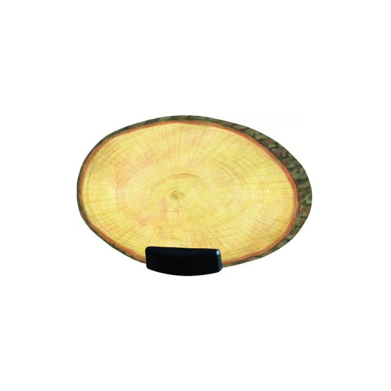 ÉTIQUETTE 95x60 mm Rondin, sans roulettes + 10 supports noirs (lot de