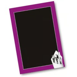 PANNEAU ARDOISE 400x600 mm Couvert faux cadre violet