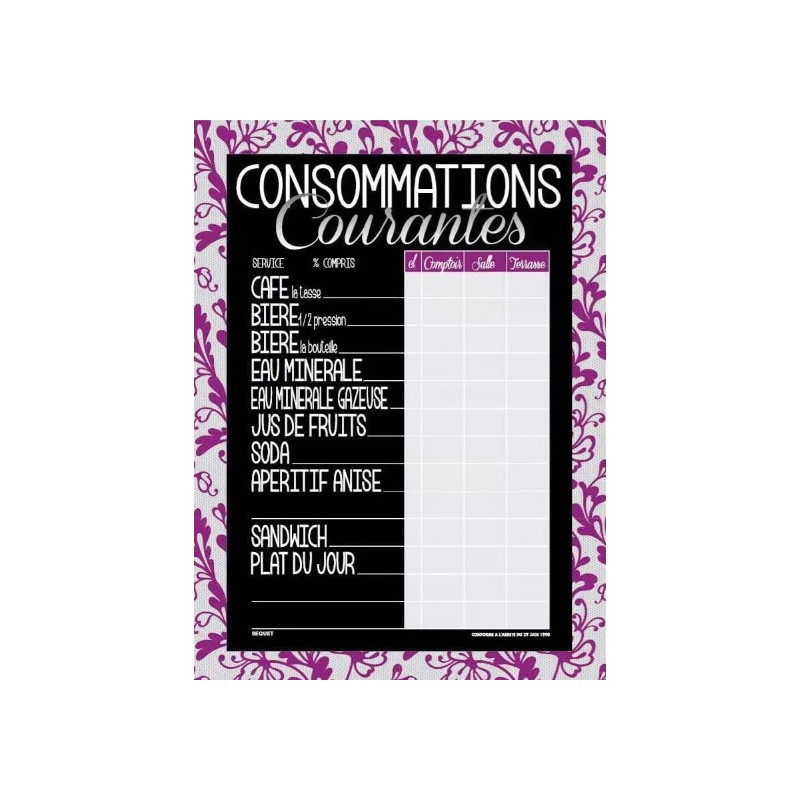 TARIF 300x400 mm Dentelle violet, Consommations courantes + fil nylon