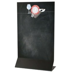 CHEVALET DE TABLE 150x250 mm Gino, R°/V°, 2 pliages (lot de 3)