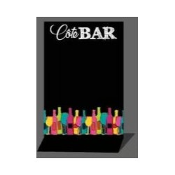 CHEVALET DE TABLE 150x250 mm Côté Bar, R°/V°, 2 pliages (lot de 3)