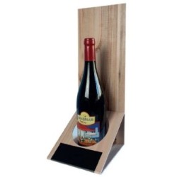 PRÉSENTOIR BOUTEILLE 150x160x390 mm faux bois (lot de 3)