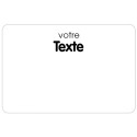 ETIQUETTE 120x80 mm blanche, à texte, sans roulettes, sans attachemen