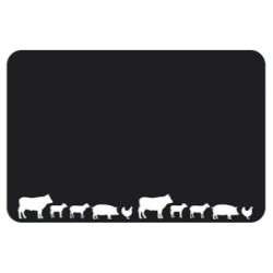 ETIQUETTE 105x70 mm noire, Tout Comprix Boucherie, neutre, sans pique