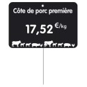 ETIQUETTE 120x80 mm noire, Tout Comprix Boucherie, à texte, pique ino