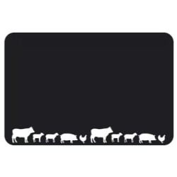 ETIQUETTE 120x80 mm noire, Tout Comprix Boucherie, neutre, sans pique