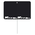 ETIQUETTE 120x80 mm noire, Tout Comprix Boucherie, neutre, pique inox