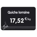 ETIQUETTE 120x80 mm noire, Tout Comprix Charcuterie Traiteur, à texte