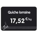 ETIQUETTE 105x70 mm noire, Tout Comprix Charcuterie Traiteur, à texte