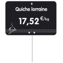 ETIQUETTE 120x80 mm noire, Tout Comprix Charcuterie Traiteur, à texte