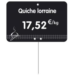 ETIQUETTE 120x80 mm noire, Tout Comprix Charcuterie Traiteur, à texte