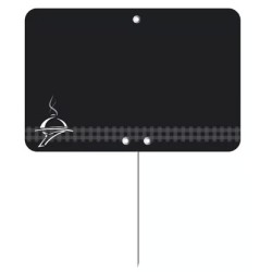ETIQUETTE 120x80 mm noire, Tout Comprix Charcuterie Traiteur, neutre,