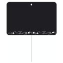 ETIQUETTE 120x80 mm noire, Tout Comprix Fromages, neutre, pique inox 