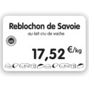 ETIQUETTE 105x70 mm blanche, Tout Comprix Fromages, à texte, sans piq