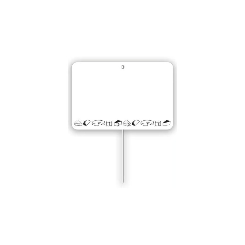 ETIQUETTE 105x70 mm blanche, Tout Comprix Fromages, neutre, pique ino