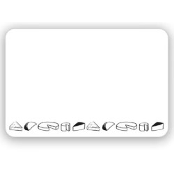ETIQUETTE 120x80 mm blanche, Tout Comprix Fromages, neutre, sans piqu
