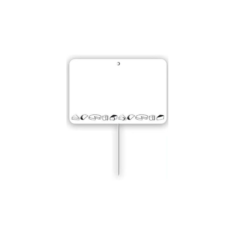 ETIQUETTE 120x80 mm blanche, Tout Comprix Fromages, neutre, pique ino