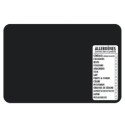ETIQUETTE 120x80 mm noire, Tout Comprix Allergènes, neutre, sans piqu