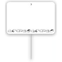 ETIQUETTE 80x60 mm blanche, Tout Comprix Fromages, neutre, pique inox