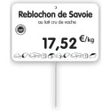ETIQUETTE 80x60 mm blanche, Tout Comprix Fromages, à texte, pique ino