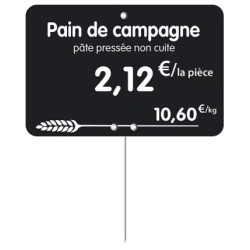 ETIQUETTE 80x60 mm noire, Tout Comprix Boul.Pâtisserie, à texte, piqu