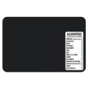 ETIQUETTE 80x60 mm noire, Tout Comprix Allergènes, neutre, sans pique