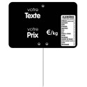 ETIQUETTE 80x60 mm noire, Tout Comprix Allergènes, à texte, pique ino