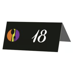 CHEVALET DE TABLE n°11 à 20  FUNNY COLOR 80X40 mm (lot de 10)