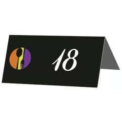 CHEVALET DE TABLE n°21 à 30  FUNNY COLOR 80X40 mm (lot de 10)