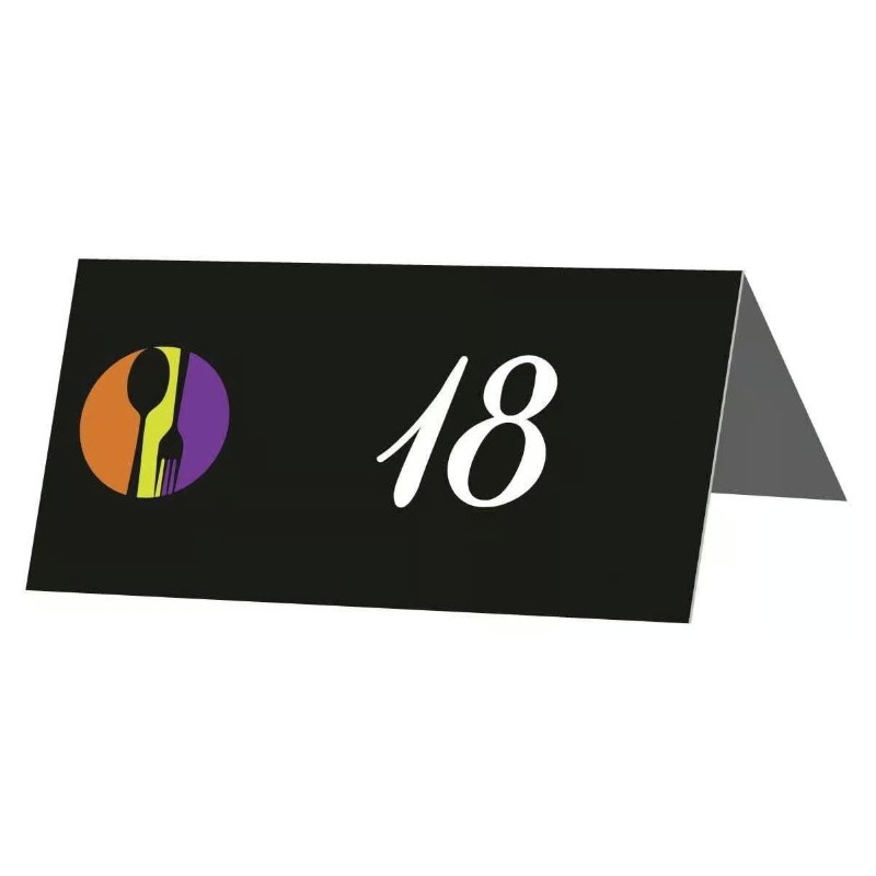 CHEVALET DE TABLE n°21 à 30  FUNNY COLOR 80X40 mm (lot de 10)