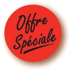 ETIQUETTE PAPIER ADHESIVE diam 36 mm - "Offre Spéciale" (lot de 500)